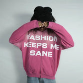 Hearujoy Harajuku simple letter print gradient color oversized zipper hoodies women y2k rock design aesthetic versatile couple sweatshirt